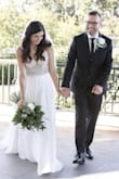 I was hesitant to buy a wedding dress online, but I am so glad I did! This dress is exactly what I was looking for - I got so many compliments and no one knew I didn't pay thousands for the dress, especially since we ended up having a small wedding over zoom anyways. The quality is fantastic! When I ordered this, they didn't have a size 0 so I ordered a size 2. I had to have like a foot taken off (I'm really short) and also had the seamstress take the front in a little. I had them leave a few extra inches in the back for a short train. A few of the beads needed to be sewed back on, but it was easy enough for me to do myself. It was PERFECT for getting married in a hot climate. I can't believe how many body types this dress looks fabulous on. Just buy it, you won't regret it! - Lisa B.