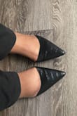 OMG, I have always been very skeptical about buying shoes online. There was a day, long ago when I wore a size 10, I'm 5'8 and I was fine, but then my feet grew out of nowhere!! It was the hereditary bone, on THE SIDE of both of my big toes, that grew overnight. It is hard to find a 1/2 size, so for years, I've been wearing 11m or 11w. I learned, by chance, that the D'Orsay style works perfect for my big- boned bunion big toes (LOL.... it's OK to laugh at me because the struggle has been REAL). The shoe is perfect. My foot may be imperfect, but the D'Orsay design cradles the imperfect side-bones on my big toes! There is wiggle room because with other styles of shoes your foot is trapped. D'Orsay ALL THE WAY. When say I'm serious about the D'Orsay... Lulus still has inventory and I'm going back online to order a few 2 extras pairs in black and the snake print and it's on still sale!! #LULUS #Forever - Kathy M.