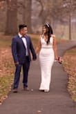 I got this dress for a quick wedding pictures in the park. I wanted something simple but elegant and this was everything I was looking for. I was wearing a 2" heel the length was good, by the way I am 5'8 and 165lbs and large fit good not too tight and not too loose. - Jenny G.