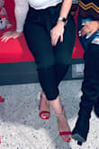 These black pants are everything. The tie is perfect and they fit true to size. Very flattering to the body. I received a lot of compliments. - Meagan W.