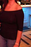 Loved this top, dress it up or down. Stays on shoulder got both colors wish they had it in white. - Adriana B.