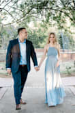This dress was used for my engagement photos. I would like to note that it is super long. Other than that it is very elegant and I love the back. - Anya N.