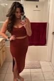 This fit was perfect - very true to size plus the material is stretchy and so soft. The outfit coordinates well together and I felt like everything hits in the right spot. I love this outfit. Such good quality and so comfortable! - Alex P.