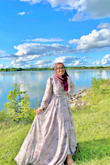 The material was very comfortable and flowy, felt like a princess. - Amina K.