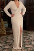 I had to order a large because they were sold out of medium. Medium probably would have fit better but the large worked fine! I absolutely loved the dress and so did everyone else at my micro wedding! perfect combination of sexy and elegant. - Sara W.