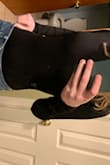 I love this bodysuit! It looks super cute, and is very slimming. The only drawback is I have a long torso so I feel like it is just a little too small when it comes to length. But I think if I would've gotten a medium, it would've been way too big. Very happy, just be aware if you have a longer torso area.
Picture is kind of awkward but the fit is good! - Kassi G.