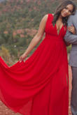 I wore this for my engagement photos and typically I don't order clothes online but this fit me perfectly. I got so many compliments on this dress!!! I felt like a princess. - Emma J.