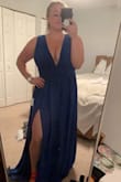 I originally ordered in medium but it was too small in my chest area and exchanged for a large. It is a little long but other than that absolutely gorgeous and very flattering!! - Caroline A.