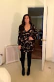 The dress fit perfectly! I would say it is a little on the shorter side but it's freezing here so I wore it with tights and long black boots anyway and it worked perfectly! It is a deep v cut but I have nothing up top so it wasn't a problem for me haha. Definitely would recommend!! - Sahar M.