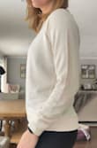 This is a nice soft sweatshirt. I bought this for Lounge/weekends. Seems like it may break down after some washing, and become less soft, but only time will tell! - Melissa G.