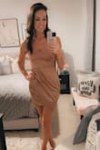 Wore this dress for NYE and LOVED it! Only thing I would have liked would be for the straps to be adjustable. The Dress fit perfectly but the straps were a little loose. I ended up creating a "racerback" using a safety pin to help make them tighter. - Nikki B.