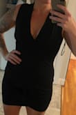 I love this dress, it will be a new staple! The fit is great, I typically wear a size 10 and the large fits really well. I may order this dress in red as well. - Lindsey