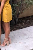 For heels these are pretty comfy! I wore these during recruitment and never blistered. - Ashlyn G.