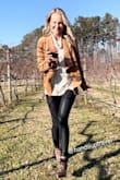 I absolutely love this jacket! It's such a great fit and the perfect lightweight jacket to compliment any style. I loved it so much, I got it in two colors! The tan color is the perfect camel/cognac color and goes with nearly everything. I also got it in the beautiful olive green color. I love to pair them with leather leggings a flowy t-shirt and heals or booties, but it looks cute with skirts and dresses too! Super versatile and travels well! - Rachel A.