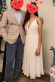 Was looking for a simple wedding dress for an intimate ceremony and this was one of the top contenders. Although I did not choose this as my ultimate wedding dress, i loved it so much that I bought it and did a whole home-photo session with it. Beautiful color, fit and material. It just flows on the body. - Pratima P.