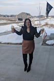 It fits perfectly over my mom bod. I love the soft material and the color! - Nermina D.