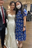 This dress was so pretty and very flattering. It was so comfortable to wear. The only thing that would make this dress perfect is if it was an inch or 2 shorter. - Caroline S.