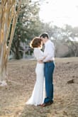 This dress worked out perfectly for our engagement photoshoot. The back is stunning, and the design hugs all the right curves. - Katie B.