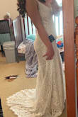 I will be getting some alterations just because I want in lower in the front and the back and to put some padding in the boobs and it's super long in the front so I'll get that shortened too. I don't know why my pictures aren't up and down lol - Maria B.