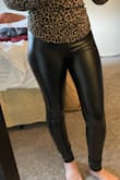 Nice fit. Super comfortable and shiny. Love the fact they are high waisted. - Kendra T.