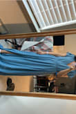 I bought this dress and a different one for my best friend's upcoming wedding. I wanted to like this dress, but the top is too loose for my smaller chest, so it just looked big and awkward on me. Also, not sure why my photo uploaded sideways, but you get the idea. I'm also quite short, so of course, heels are a must with this. - Libby A.