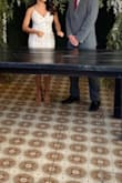 It's a lovely dress. I used it for my civil ceremony. I just would've liked the fabric to be strechy so it could be a little tighter on my waist and I could move freely with it. I think it wasn't as flattering on my body type as I would've liked. - Roxana S.