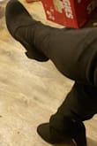 The chart is accurate! I am so happy that I finally got over the knee boots! My foot is super small and they fit perfect! I'm so happy. They look gorgeous!! - Daniela O.