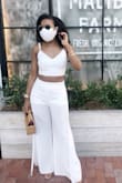 I wore this super cute outfit for the super cute Bachelorette party my girls planned for me! I felt like a star and got compliments galore. I've also worn just the top with a cute white pareo skirt and worn the bottoms with another white body suit! Talk about value for the money! - Essence P.