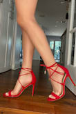 I am obsessed with these strappy heels. They are adorable and incredibly comfortable! I think I want them in every color. I received compliments all night. They were so memorable my friends were talking about them the next day! - Christy M.