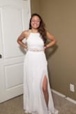 I am in love with this dress. I'm wearing this for my wedding in November. Length is perfect for me especially with heels and it fits amazing. Only thing is the straps are really thin and I feel like they will break after wearing it once. - Melanie C.