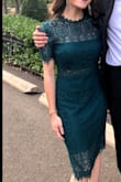I really love this dress... wore it both to a wedding and for my graduation photos. The shape is very classy and the lace overlay material is so unique! I like how the lace gives more coverage / modesty but the cutouts make it very youthful and fun. Would definitely recommend. - Lydia S.