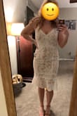 Bought this for my rehearsal dinner and am in love! The bottom of the dress is a little snug, making it a little hard to walk- but isn't problematic enough to not keep! - Alexandra P.