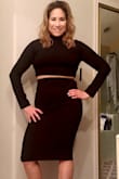 I love this out fit! It's sexy but comfortable. You can wear the skirt a little higher on your waist or below your waist. - Susanna M.