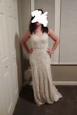 Pretty soft lace with silky nude liner. Very comfortable. I love that the straps are adjustable. I'm typically a small in Lulus dresses but I ordered a size up to make sure it was a comfortable fit, and it fits perfectly. It's not "the one," but if I had somewhere else to wear it I would definitely keep it! - Breanna B.