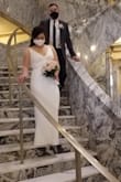 Loved this dress. Very minimal and clean. Everything I wanted in a dress. Wore it on my wedding day! Really recommend for those who are eloping or doing a small wedding. You will not regret it. - Karen G.
