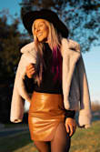 I ordered a small and I should have went with an XS. It did bunch up in the back but I'll still wear it. - Stephanie S.