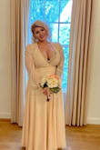 needed to wear a bra underneath, but still a bit plunging, still my favorite dress - Jennifer R.