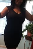 This dress is too cute. I have one in a large and another in XL. I wear a size 12 with large breasts and both fit.  The red I prefer in the larger size XL. - Dausha W.