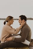 Purchased this for our engagement shoot since it was a nice soft color for winter. Love the neck and tailored but boxy fit. It is a little short so best paired with mid-high rise jeans! I actually liked this better in person than I did on the model. - Rachel P.