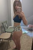 I really want this top to work but the girls want to fall out every time I bend over. I haven't had a chance to wear it out yet but I'm also a little nervous to. I've always been a medium but I'm wondering if a small would have worked better. No cups, but the material is thick enough that it doesn't bother me. I purchased with a final sale, otherwise I'd try exchanging. - Courtney C.