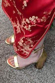 Love these shoes! I needed something to match my wedding qipao and couldn't match the gold in my dress. I was so happy to find these! They match perfect, have a good height and yet still super comfy! I'm usually a 5.5-6 and 5.5 fit perfectly. So excited to wear this on my wedding! - Courtney W.
