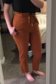I wear a size 6, so I ordered a medium. The pants are super cute! The waist, however is too small. For that reason, I would suggest ordering a larger size. - Diana S.