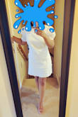 Love this dress! Bought it to wear to my upcoming bridal shower.  If you are in between sizes, I would suggest sizing down. I normally get mediums in dresses and should have ordered a small. Still cute and will not send it back for a smaller size.

Dress is paired with the Eryka Sweet Rose Vinyl and Leather Ankle Strap High Heel Sandals - love them! - Jennifer L.
