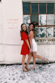 i loved this dress it fit true to size, it was not a rough fabric it was very soft and comfortable to wear, easy to tie in the back and easy to untie you could do it all yourself so love that!!! - Ari C.