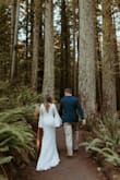 We eloped in Portland, Oregon at the Hoyt Arboretum in December of 2020. It was an absolute dream, and the dress was the most stunning addition and truly the statement piece! My bohemian elopement was perfect- I wouldn't have changed a thing!!

I did end up sewing the inner lining a touch to keep it in place along the leg slit, and hand-sewed padding to the bust as I did not fill out the dress as I would have liked. Otherwise, the material kept up with the elements, and I received many many compliments! - Kate H.