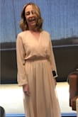 This is a nice dress for my daughter's beach wedding.  It is light weight but the sheer sleeves are flattering and will help keep me from getting cool.   It is way too long and needs something over the elastic waist.  I will probably have a sash or something made from the scraps after it is cut to length. It's more modest than many of the choices and still trendy. - Tina S.