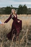This dress was sooooo pretty!!! I wore it for engagement pictures and I can't tell you how many people have complimented me on this dress 10/10 recommend!! - Chynna T.