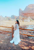 I love this dress!  I actually attempted to use it as a maternity photo dress even though the fabric is not particularly forgiving or made for that purpose it still worked beautifully.  This is also a dress I plan to wear down the line when I'm not pregnant.  The lace is gorgeous and the quality is phenomenal. - Kassie F.