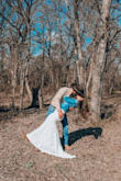 The dress looks beautiful on camera! I had an elopement ceremony but I still wanted to get pictures done and I love how the dress looked in all of the pictures. I paired the dress with a denim jacket. I got a size small and the fit and length was great for me. I'm 5'6," wear a 34B, and typically go for a size 4 or size 28 for pants. I have a rounder bum so I was worried about not having enough stretch, but this dress does have some stretch even though the description says otherwise! - Emily C.