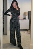 This is the first time I wore a jumpsuit and I'm so happy!! Though it's pretty long it is fixable. Got many compliments. - Charmaine A.